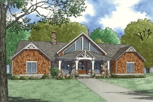 Ranch Exterior - Front Elevation Plan #923-88