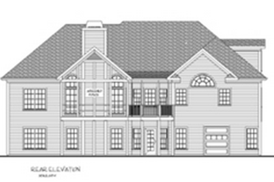 Exterior - Rear Elevation for Traditional House Plan #56-578 - 4 bed, 2.5 bath