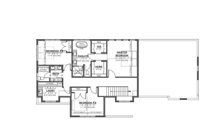 Home Plan - Floor Plan - Upper Floor for European House Plan #1086-26 - 3 bed, 2.5 bath