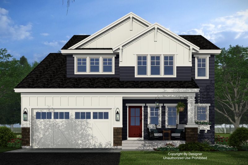 Home Plan - Exterior - Front Elevation 3 for Craftsman House Plan #51-1556 - 4 bed, 4.5 bath