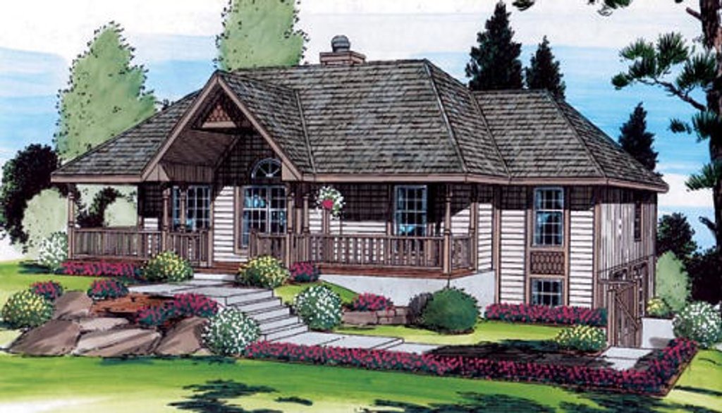 Exterior - Front Elevation 2 for Contemporary House Plan #312-722 - 3 bed, 2 bath