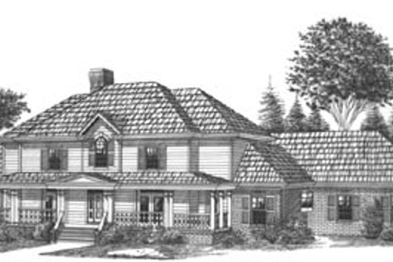 Exterior - Front Elevation for Traditional House Plan #15-231 - 5 bed, 4.5 bath