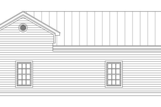 Exterior - Rear Elevation for Country House Plan #932-141, 0 bath