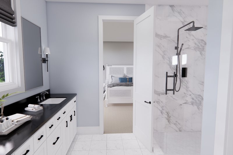 House Blueprint - Interior - Master Bathroom 3 for Farmhouse House Plan #51-1227 - 4 bed, 2 bath