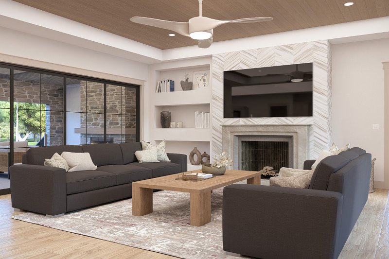 Dream House Plan - Interior - Family Room 1 for Cottage House Plan #455-800 - 3 bed, 2.5 bath