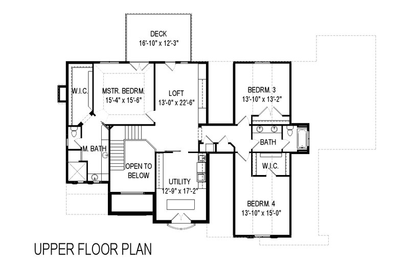 Dream House Plan - Floor Plan - Upper Floor for European House Plan #920-116 - 4 bed, 3.5 bath