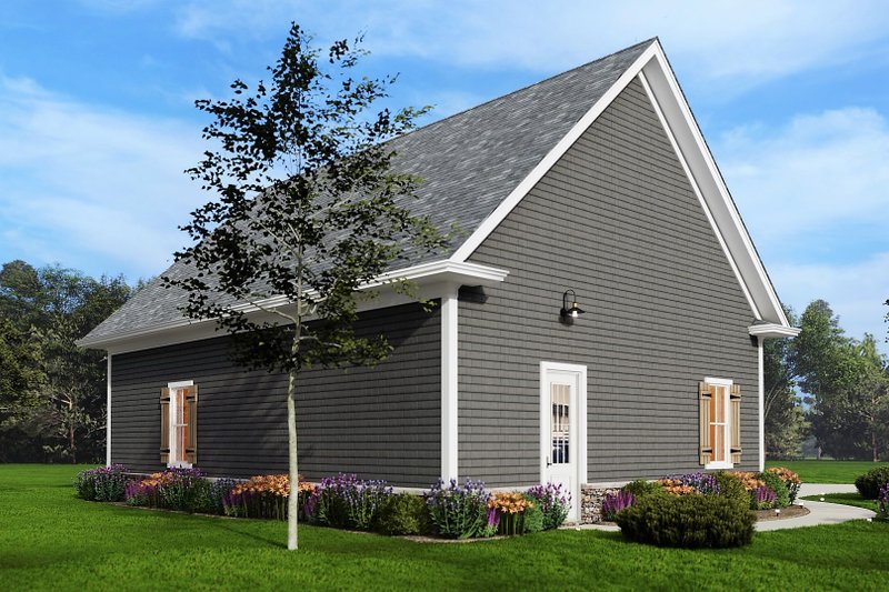 House Blueprint - Exterior - Rear Elevation 1 for Traditional House Plan #54-558, 0 bath
