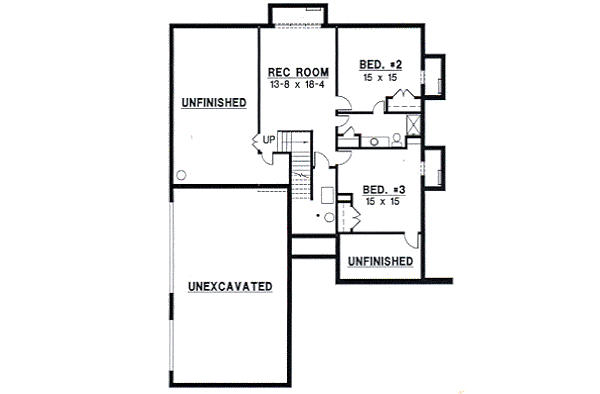European Floor Plan - Lower Floor Plan #67-271