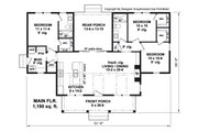 Craftsman Style House Plan - 3 Beds 2 Baths 1190 Sq/Ft Plan #51-1445 