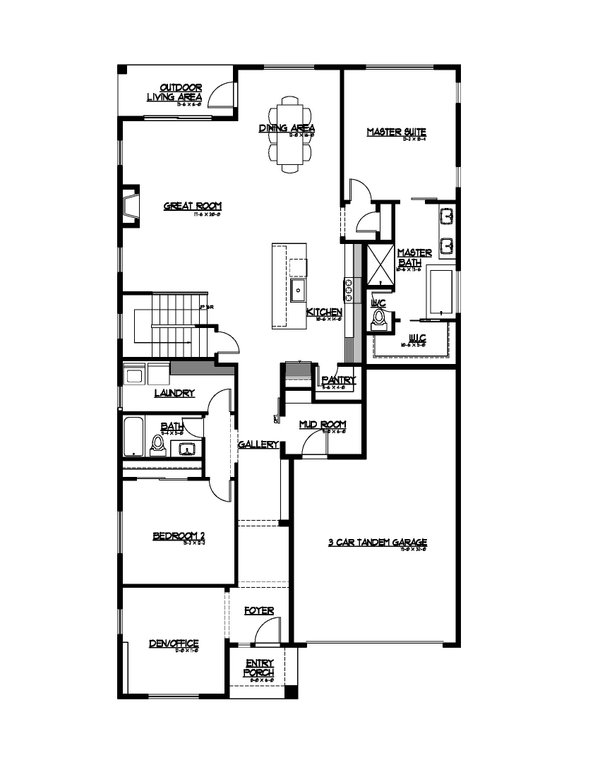 Country Floor Plan - Main Floor Plan #569-77