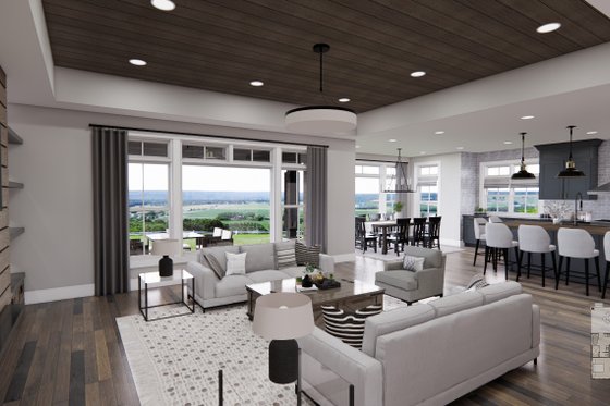 Interior - Family Room 3 for Farmhouse House Plan #51-1239 - 4 bed, 3.5 bath