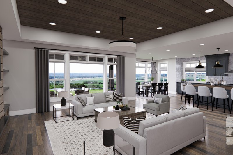 Home Plan - Interior - Family Room 3 for Farmhouse House Plan #51-1239 - 4 bed, 3.5 bath