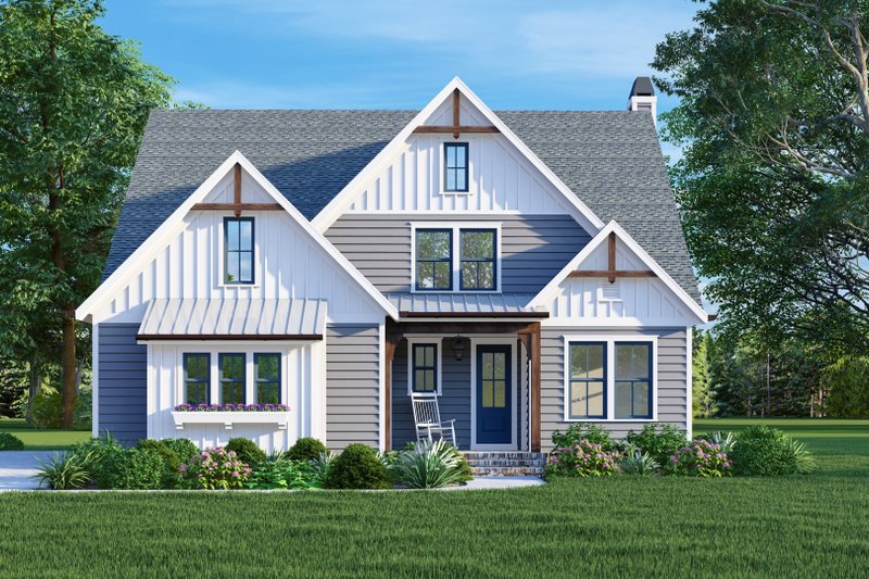 Home Plan - Farmhouse Exterior - Front Elevation Plan #927-1037