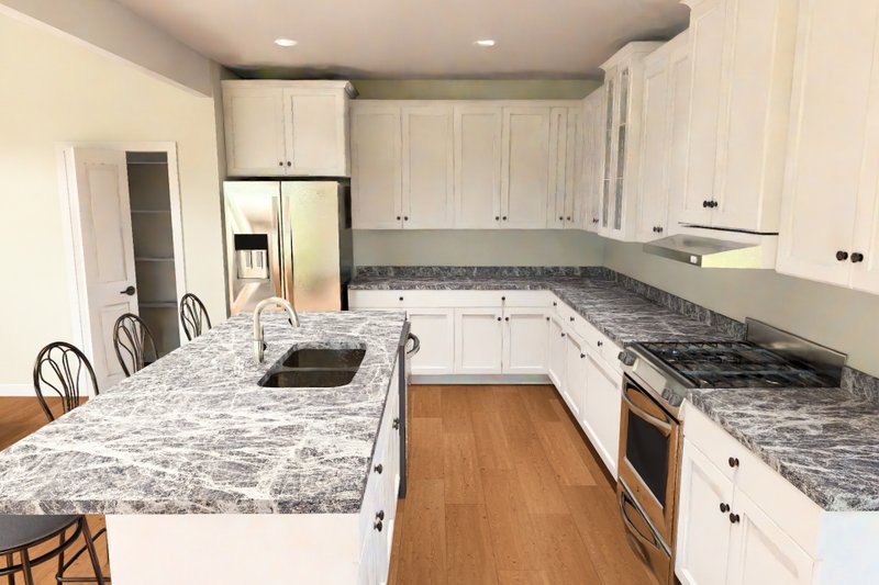 House Blueprint - Interior - Kitchen 1 for Farmhouse House Plan #513-2449 - 4 bed, 3.5 bath