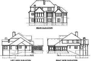 Exterior - Rear Elevation for Traditional House Plan #67-447 - 4 bed, 3.5 bath