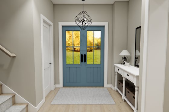 Interior - Entry for Bungalow House Plan #51-1413 - 4 bed, 3.5 bath