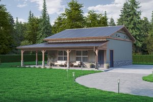 Exterior - Other Elevation for Ranch House Plan #1106-9 - 2 bed, 1 bath