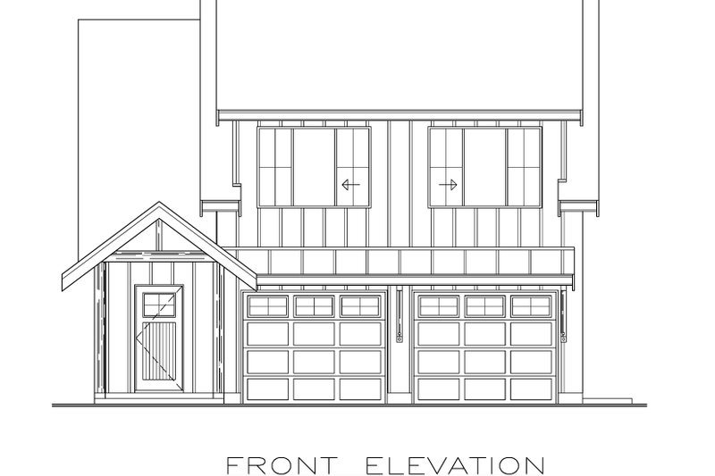 Home Plan - Exterior - Front Elevation 3 for Farmhouse House Plan #1100-163 - 2 bed, 1.5 bath