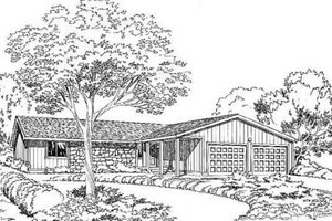 Ranch Exterior - Front Elevation Plan #312-844