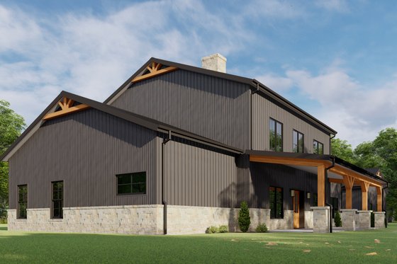 Exterior - Other Elevation 3 for Barndominium House Plan #1092-48 - 5 bed, 3 bath