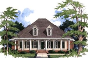 Architectural House Design - Southern Exterior - Front Elevation Plan #37-110