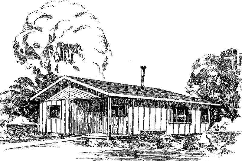 Dream House Plan - Ranch Exterior - Front Elevation Plan #60-678
