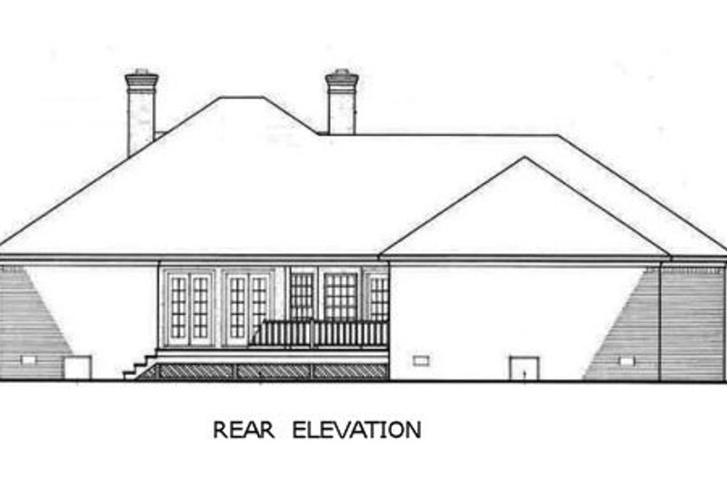 Dream House Plan - Exterior - Rear Elevation for Traditional House Plan #45-128 - 3 bed, 2 bath