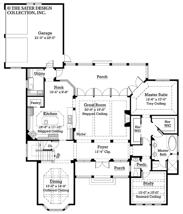 House Plan Design - Country Floor Plan - Main Floor Plan #930-207