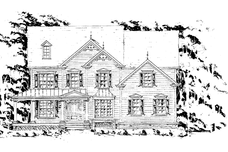 House Plan Design - Country Exterior - Front Elevation Plan #54-180