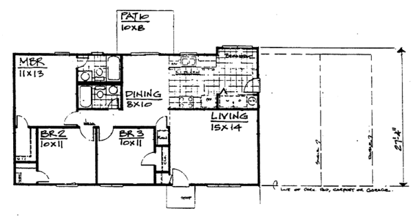 House Blueprint - Contemporary Floor Plan - Main Floor Plan #30-249