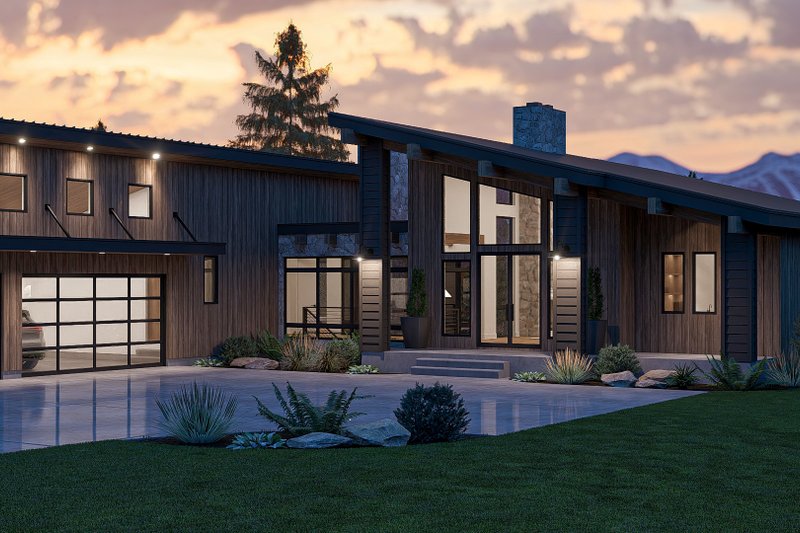 Home Plan - Exterior - Other Elevation 4 for Modern House Plan #455-814 - 1 bed, 1.5 bath