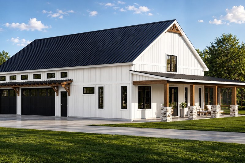 Dream House Plan - Exterior - Other Elevation for Barndominium House Plan #1064-487 - 2 bed, 2 bath