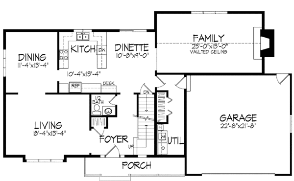 Dream House Plan - Country Floor Plan - Main Floor Plan #51-860