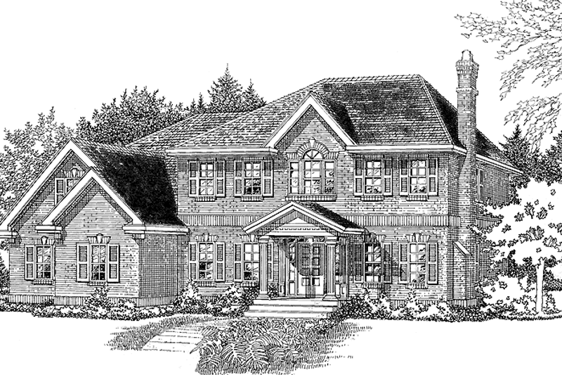 House Blueprint - Classical Exterior - Front Elevation Plan #47-892