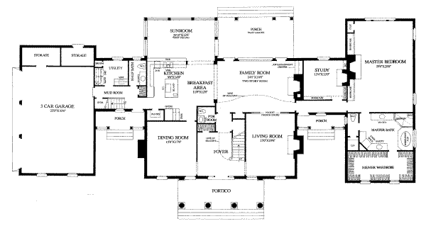 Classical Floor Plan - Main Floor Plan #137-113