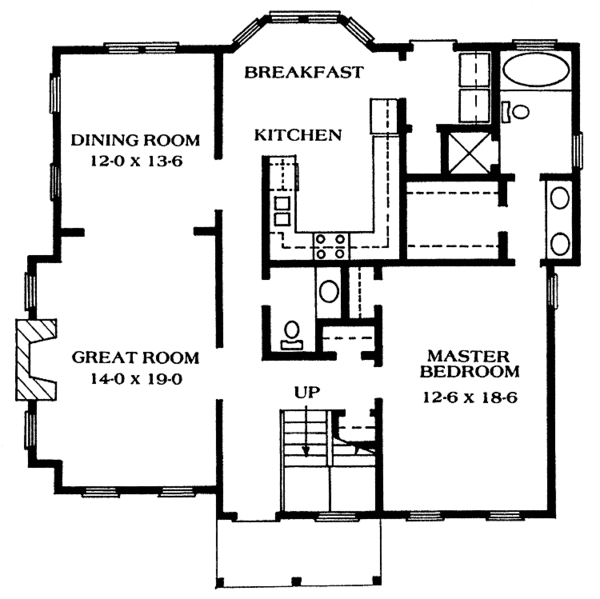 Architectural House Design - Victorian Floor Plan - Main Floor Plan #1014-15