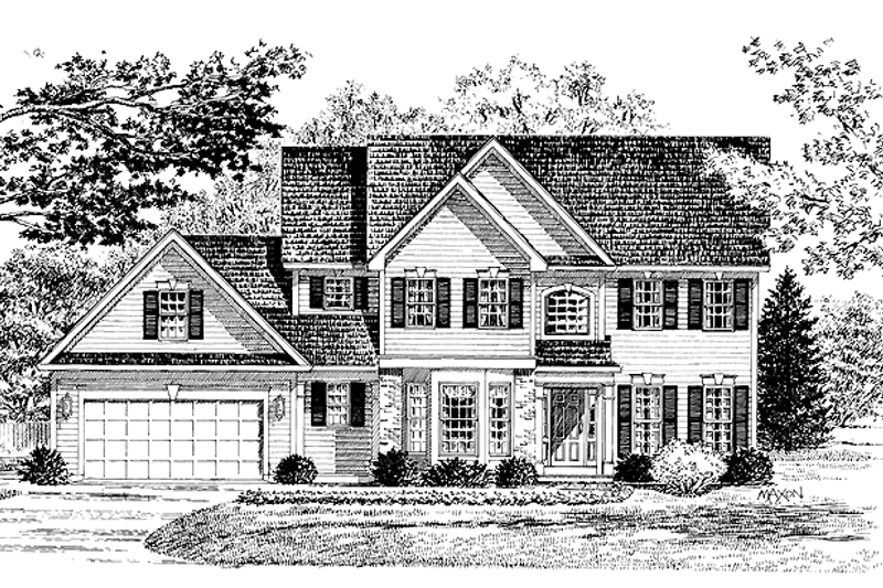 Home Plan - Colonial Exterior - Front Elevation Plan #316-221