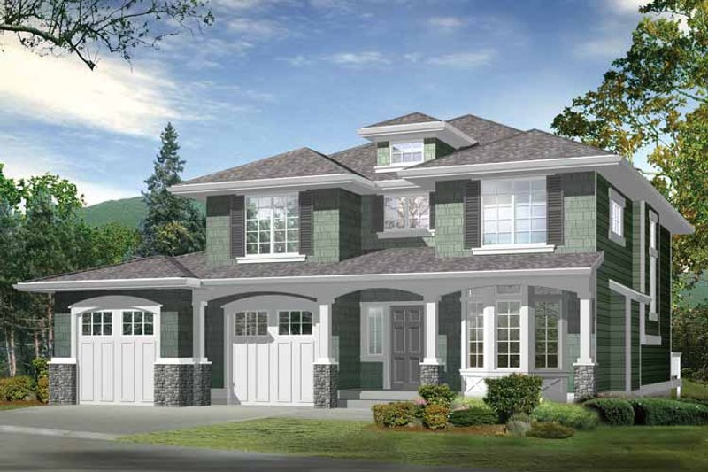 Dream House Plan - Exterior - Front Elevation 3 for Craftsman House Plan #132-291 - 2 bed, 2.5 bath