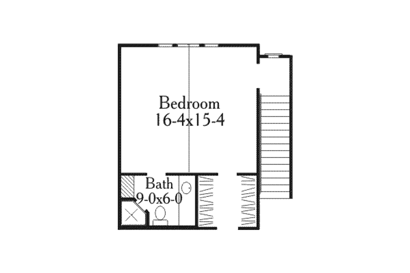 House Blueprint - Floor Plan - Upper Floor for Southern House Plan #406-277 - 3 bed, 3 bath