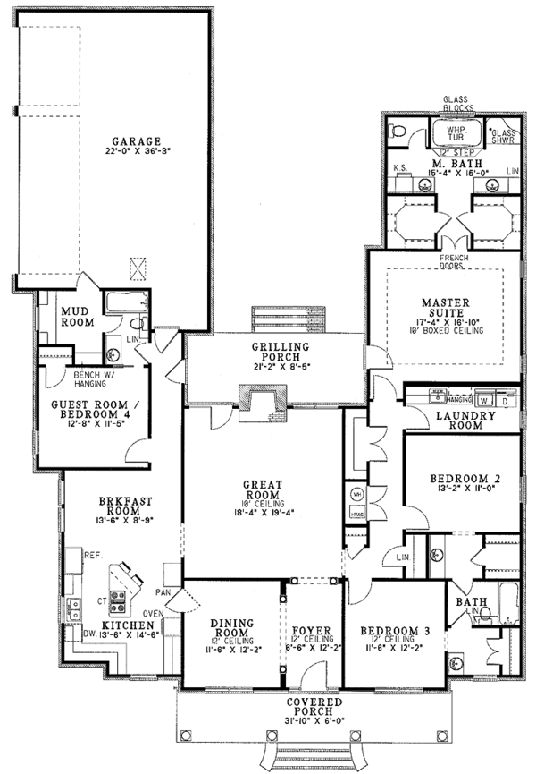 Dream House Plan - Classical Floor Plan - Main Floor Plan #17-2988