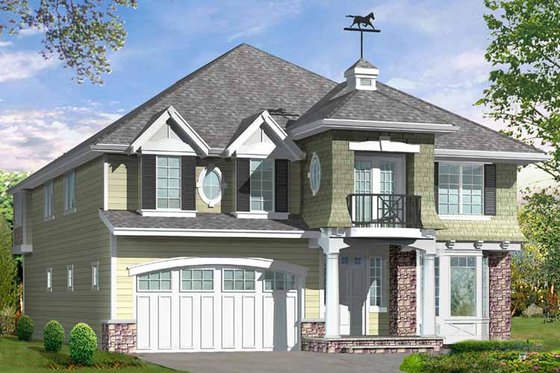 Exterior - Front Elevation 3 for Craftsman House Plan #132-462 - 4 bed, 2.5 bath