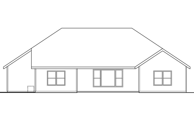 Dream House Plan - Exterior - Rear Elevation for Craftsman House Plan #124-699 - 3 bed, 2 bath