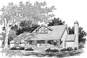 House Plan Design - Country Exterior - Front Elevation Plan #456-52