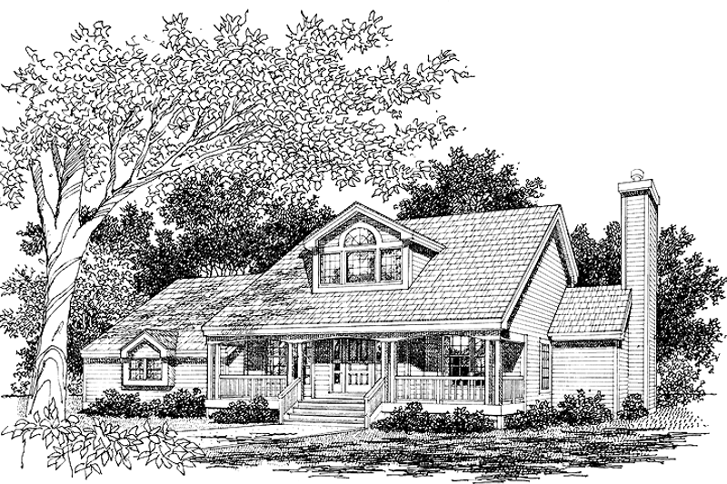 Home Plan - Country Exterior - Front Elevation Plan #456-52