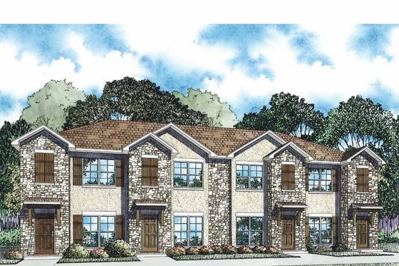 Exterior - Front Elevation 3 for Traditional House Plan #17-3358 - 8 bed, 8 bath