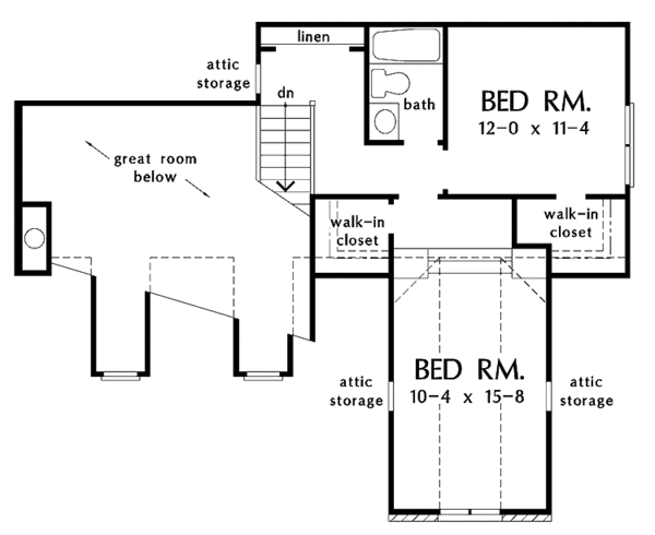 Architectural House Design - Country Floor Plan - Upper Floor Plan #929-647