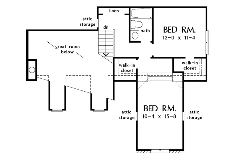 Dream House Plan - Floor Plan - Upper Floor for Country House Plan #929-647 - 3 bed, 2 bath
