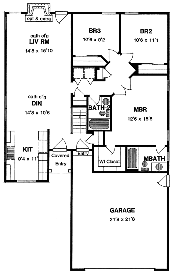 Home Plan - Craftsman Floor Plan - Main Floor Plan #316-242
