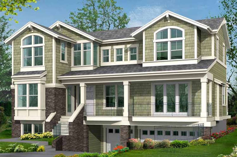 Home Plan - Exterior - Front Elevation 3 for Craftsman House Plan #132-393 - 4 bed, 3.5 bath