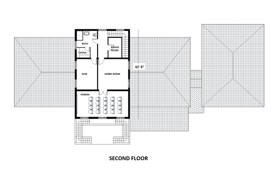 Floor Plan - Other Floor for European House Plan #542-9 - 5 bed, 7.5 bath